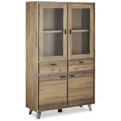 Armoire Vitrine Malaga Marron
