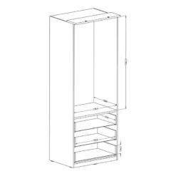Armoire Optima I -Wenko Soldes 1000337677 220309 501 SKETCH DETAILS P000000001000337677 sketch