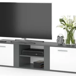 Buffet Bas Novelli Anthracite/blanc