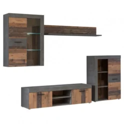 Ensemble Meuble TV Paroi Murale JULIAN