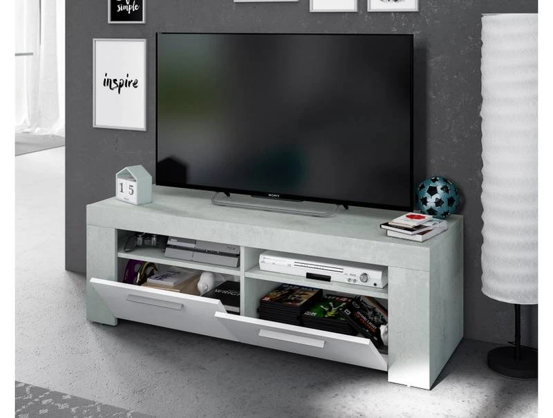 Meuble TV Avec 2 Portes Et 2 Niches 9 Meuble TV Avec 2 Portes Et 2 Niches – Image 9