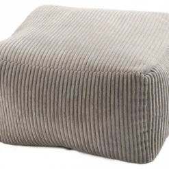 Pouf Carré En Tissu Velours Cotelé