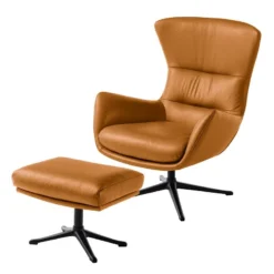 Fauteuil Hepburn III -Wenko Soldes polsterhocker hepburn iii echtleder echtleder neka cognac 5025964