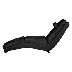 Chaise Longue De Relaxation Carson -Wenko Soldes relaxliege carson kunstleder strukturstoff schwarz 459510
