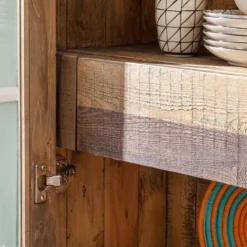 Vitrine Tamati -Wenko Soldes standvitrine tamati pinie massiv 3758548