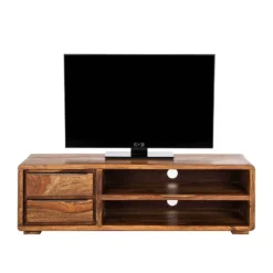 Meuble TV TRANGLE -Wenko Soldes tv lowboard trangle sheesham massiv 702534